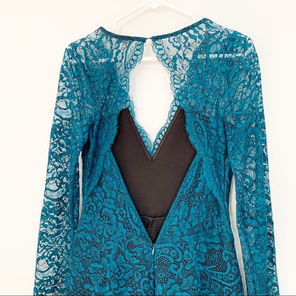 Lovers + Friends Eve Romper in Teal - Picture 6 of 8